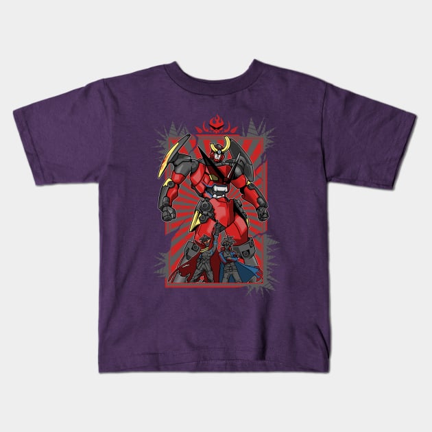 Pierce the Heavens (Red Version) Kids T-Shirt by PrismicDesigns